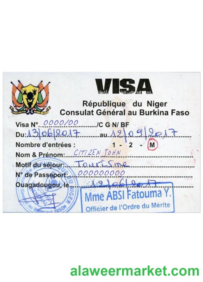 NIGER travel visa